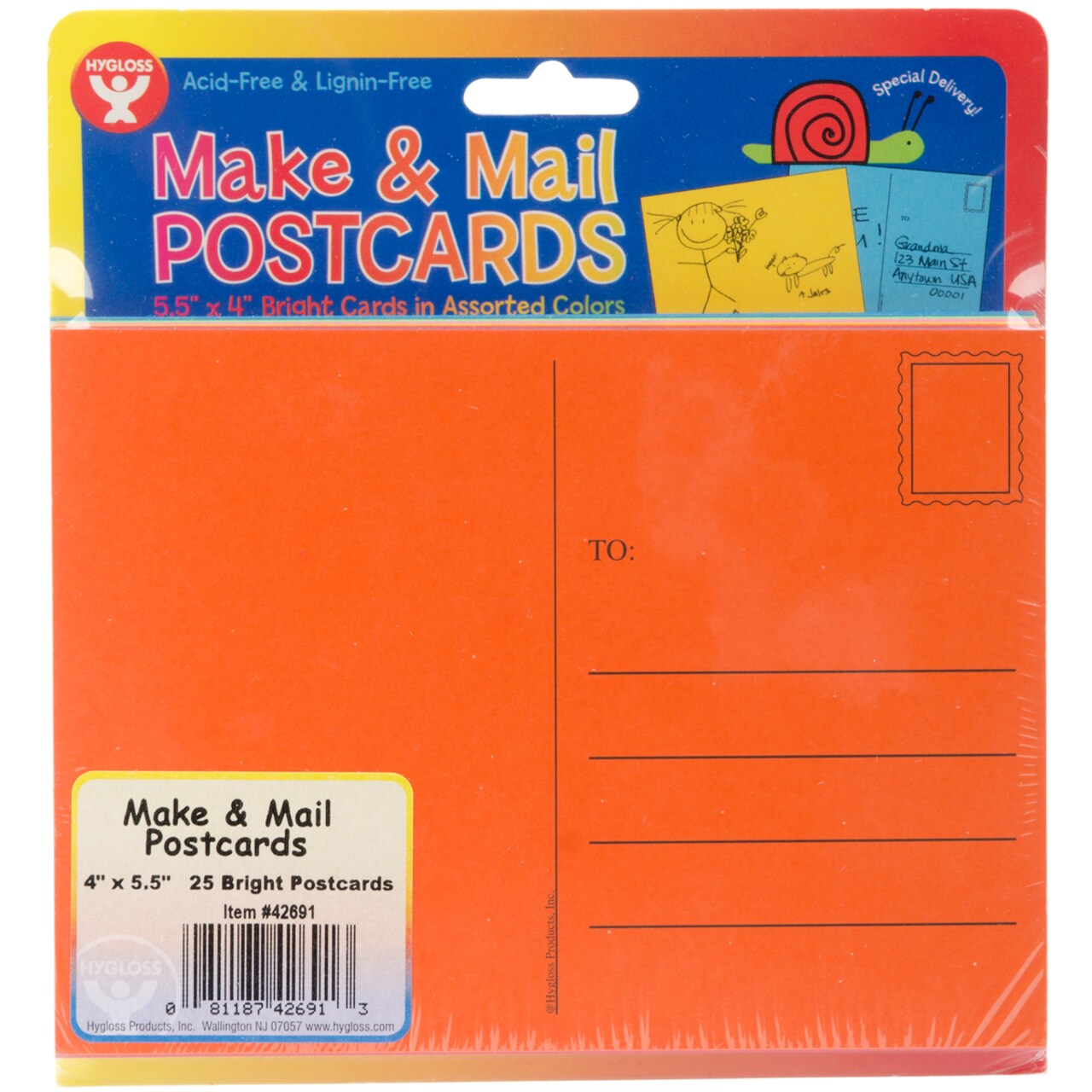 Mighty Bright Make &#x26; Mail Postcards 4&#x22;X5.5&#x22; 25/Pkg-Assorted Bright Colors